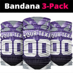 Personalised Fremantle Dockers Football Neck Gaiter Anime Warrior Manga Style Lightning Bolt Cityscape
