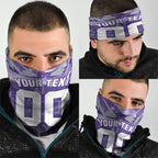 Personalised Fremantle Dockers Football Neck Gaiter Anime Warrior Manga Style Lightning Bolt Cityscape