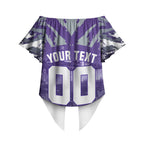 Personalised Fremantle Dockers Football Off Shoulder Wrap Waist Top Anime Warrior Manga Style Lightning Bolt Cityscape