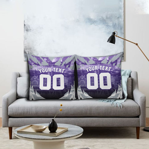 Personalised Fremantle Dockers Football Pillow Cover Anime Warrior Manga Style Lightning Bolt Cityscape
