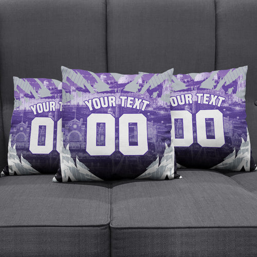 Personalised Fremantle Dockers Football Pillow Cover Anime Warrior Manga Style Lightning Bolt Cityscape