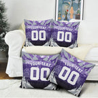 Personalised Fremantle Dockers Football Pillow Cover Anime Warrior Manga Style Lightning Bolt Cityscape