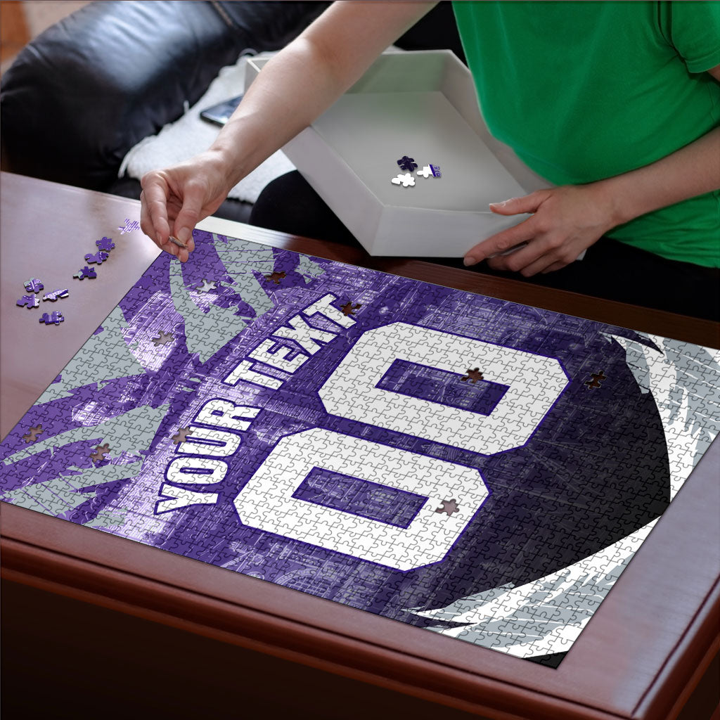 Personalised Fremantle Dockers Football Puzzle Anime Warrior Manga Style Lightning Bolt Cityscape