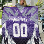 Personalised Fremantle Dockers Football Quilt Anime Warrior Manga Style Lightning Bolt Cityscape