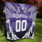 Personalised Fremantle Dockers Football Quilt Anime Warrior Manga Style Lightning Bolt Cityscape