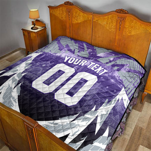 Personalised Fremantle Dockers Football Quilt Anime Warrior Manga Style Lightning Bolt Cityscape