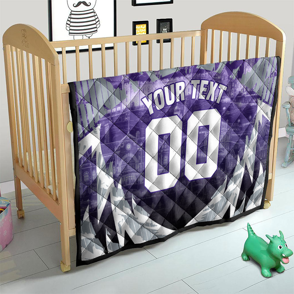 Personalised Fremantle Dockers Football Quilt Anime Warrior Manga Style Lightning Bolt Cityscape