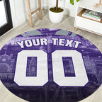Personalised Fremantle Dockers Football Round Carpet Anime Warrior Manga Style Lightning Bolt Cityscape