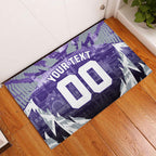 Personalised Fremantle Dockers Football Rubber Doormat Anime Warrior Manga Style Lightning Bolt Cityscape