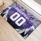 Personalised Fremantle Dockers Football Rubber Doormat Anime Warrior Manga Style Lightning Bolt Cityscape