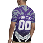 Personalised Fremantle Dockers Football Rugby Jersey Anime Warrior Manga Style Lightning Bolt Cityscape