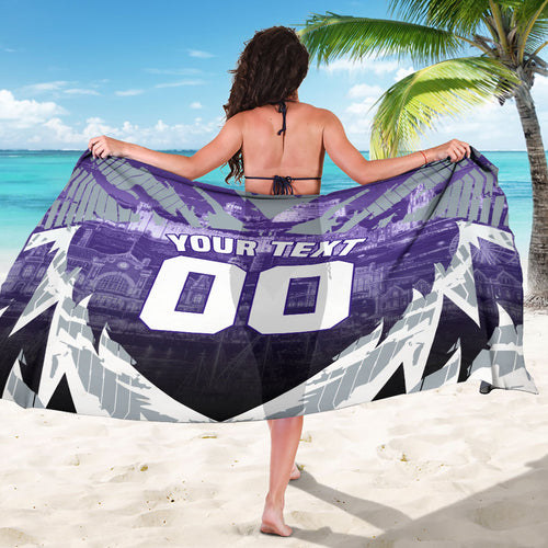 Personalised Fremantle Dockers Football Sarong Anime Warrior Manga Style Lightning Bolt Cityscape