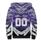 Personalised Fremantle Dockers Football Sherpa Hoodie Anime Warrior Manga Style Lightning Bolt Cityscape