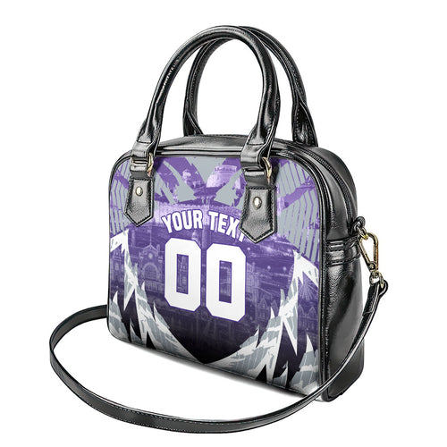 Personalised Fremantle Dockers Football Shoulder Handbag Anime Warrior Manga Style Lightning Bolt Cityscape
