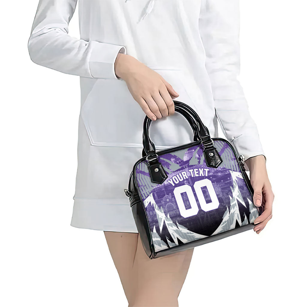 Personalised Fremantle Dockers Football Shoulder Handbag Anime Warrior Manga Style Lightning Bolt Cityscape