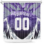 Personalised Fremantle Dockers Football Shower Curtain Anime Warrior Manga Style Lightning Bolt Cityscape