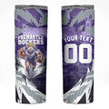 Personalised Fremantle Dockers Football Skinny Tumbler Anime Warrior Manga Style Lightning Bolt Cityscape