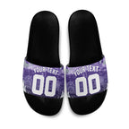 Personalised Fremantle Dockers Football Slide Sandals Anime Warrior Manga Style Lightning Bolt Cityscape