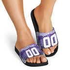 Personalised Fremantle Dockers Football Slide Sandals Anime Warrior Manga Style Lightning Bolt Cityscape