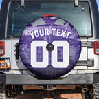 Personalised Fremantle Dockers Football Spare Tire Cover Anime Warrior Manga Style Lightning Bolt Cityscape