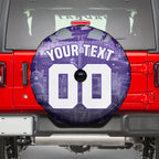 Personalised Fremantle Dockers Football Spare Tire Cover Anime Warrior Manga Style Lightning Bolt Cityscape