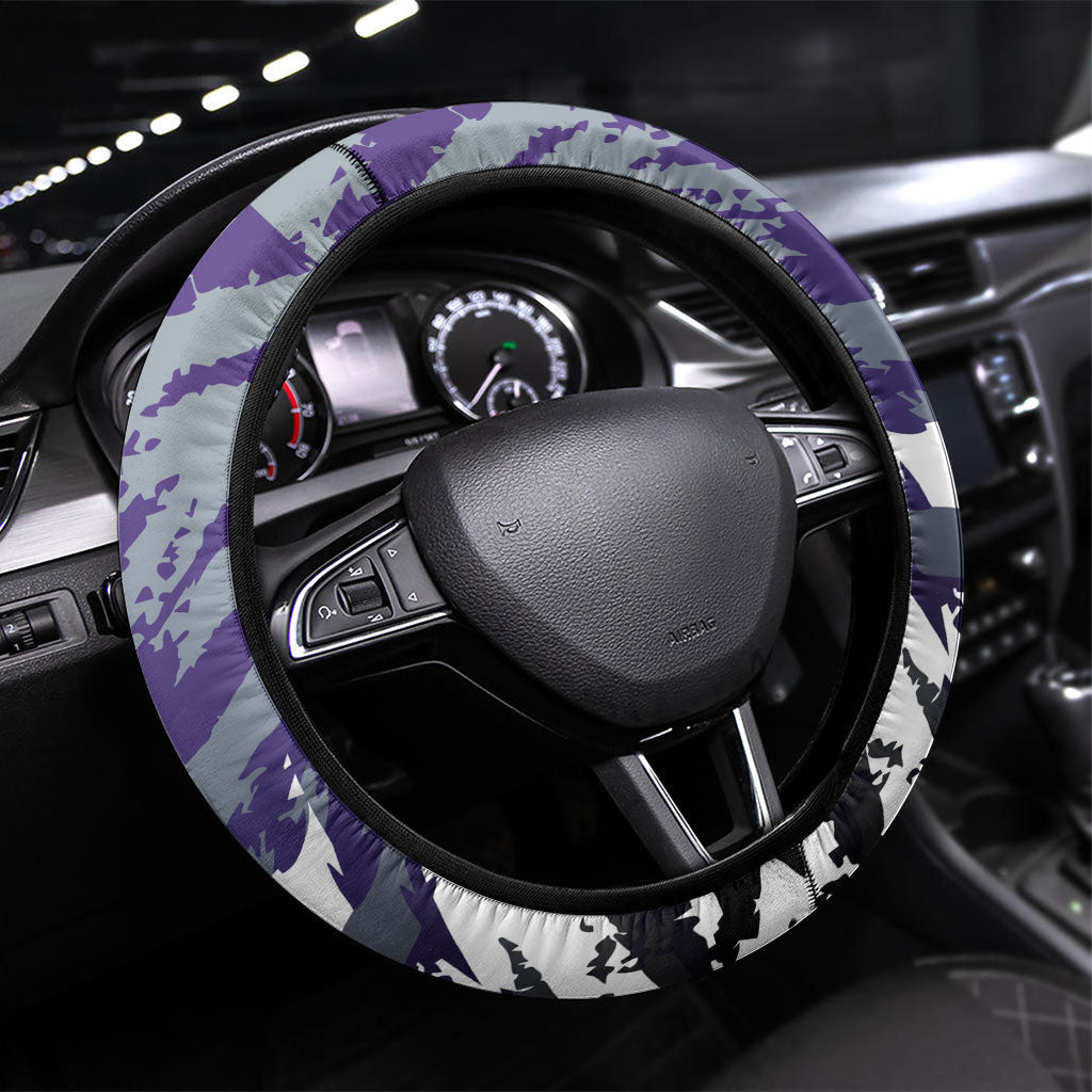 Fremantle Dockers Football Steering Wheel Cover Anime Warrior Manga Style Lightning Bolt Cityscape