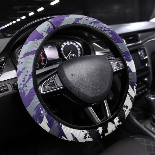 Fremantle Dockers Football Steering Wheel Cover Anime Warrior Manga Style Lightning Bolt Cityscape