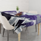 Personalised Fremantle Dockers Football Tablecloth Anime Warrior Manga Style Lightning Bolt Cityscape