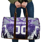 Personalised Fremantle Dockers Football Travel Bag Anime Warrior Manga Style Lightning Bolt Cityscape
