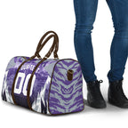 Personalised Fremantle Dockers Football Travel Bag Anime Warrior Manga Style Lightning Bolt Cityscape