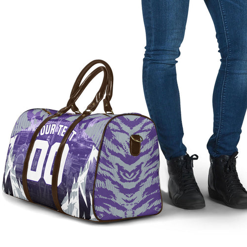 Personalised Fremantle Dockers Football Travel Bag Anime Warrior Manga Style Lightning Bolt Cityscape
