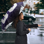 Personalised Fremantle Dockers Football Umbrella Anime Warrior Manga Style Lightning Bolt Cityscape