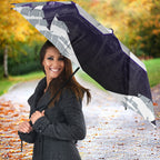 Personalised Fremantle Dockers Football Umbrella Anime Warrior Manga Style Lightning Bolt Cityscape