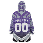 Personalised Fremantle Dockers Football Wearable Blanket Hoodie Anime Warrior Manga Style Lightning Bolt Cityscape