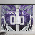 Personalised Fremantle Dockers Football Window Curtain Anime Warrior Manga Style Lightning Bolt Cityscape