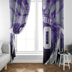 Personalised Fremantle Dockers Football Window Curtain Anime Warrior Manga Style Lightning Bolt Cityscape