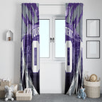 Personalised Fremantle Dockers Football Window Curtain Anime Warrior Manga Style Lightning Bolt Cityscape