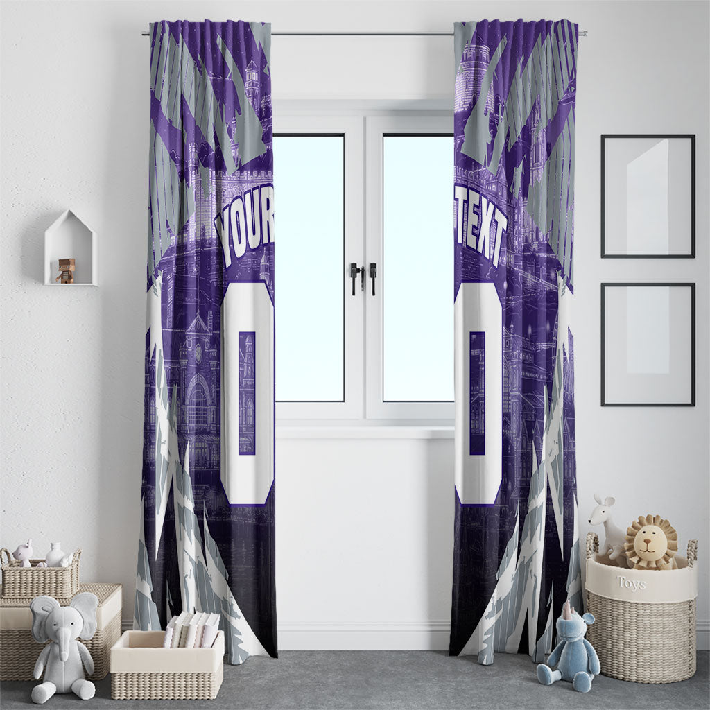 Personalised Fremantle Dockers Football Window Curtain Anime Warrior Manga Style Lightning Bolt Cityscape
