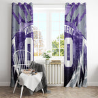 Personalised Fremantle Dockers Football Window Curtain Anime Warrior Manga Style Lightning Bolt Cityscape