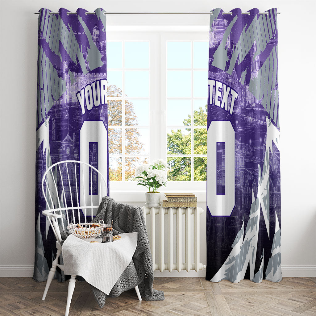 Personalised Fremantle Dockers Football Window Curtain Anime Warrior Manga Style Lightning Bolt Cityscape