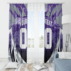 Personalised Fremantle Dockers Football Window Curtain Anime Warrior Manga Style Lightning Bolt Cityscape