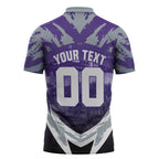 Personalised Fremantle Dockers Football Zipper Polo Shirt Anime Warrior Manga Style Lightning Bolt Cityscape