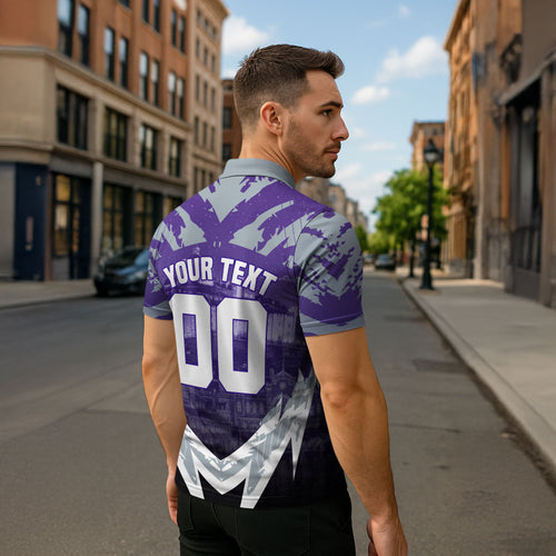 Personalised Fremantle Dockers Football Zipper Polo Shirt Anime Warrior Manga Style Lightning Bolt Cityscape