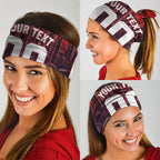 Personalised Gold Coast Suns Football Neck Gaiter Electric Red Flame Mascot Charging Cityscape