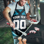 Personalised Port Adelaide Power Football Apron Teal Lightning Mascot Charging Cityscape