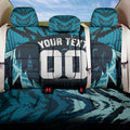 Personalised Port Adelaide Power Football Back Car Seat Cover Teal Lightning Mascot Charging Cityscape