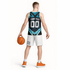 Personalised Port Adelaide Power Football Basketball Jersey Teal Lightning Mascot Charging Cityscape