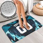Personalised Port Adelaide Power Football Bathroom Set Teal Lightning Mascot Charging Cityscape
