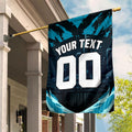 Personalised Port Adelaide Power Football Garden Flag Teal Lightning Mascot Charging Cityscape