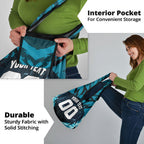 Personalised Port Adelaide Power Football Grocery Bag Teal Lightning Mascot Charging Cityscape